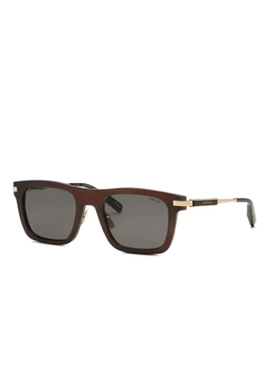 Chopard Eyewear gold-detail square sunglasses - Brown