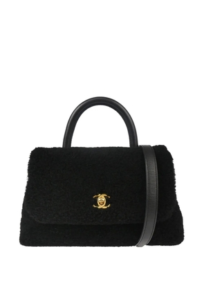 CHANEL Pre-Owned 2016 CC shearling medium shoulder bag - Black