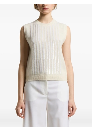 Peserico sequin-embellishment vest - White