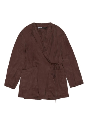 Bimba y Lola wrap-front pocket jacket - Brown
