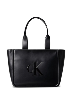 Calvin Klein logo-embossed tote bag - UB1 BLACK
