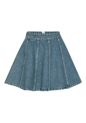 ROTATE BIRGER CHRISTENSEN pleated denim mini skirt - Blue