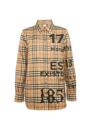 Burberry Pre-Owned check lettering shirt - Neutrals