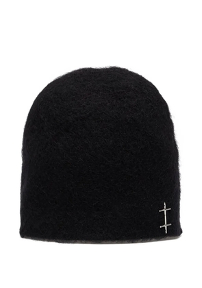 HELIOT EMIL H-detail merino-wool beanie - Black