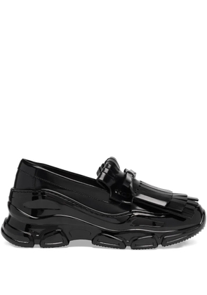 Simone Rocha Tracker fringe patent-leather loafers - Black