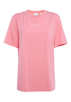 Burberry Pre-Owned logo-print crew-neck T-shirt - Pink