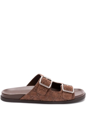 Gucci leather slides - Brown