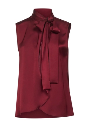 Blanca Vita lavallière-collar sleeveless top - Red