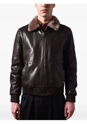Poche Paris aviator-style jacket - Brown