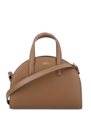 A.P.C. small Demilune tote bag - Brown