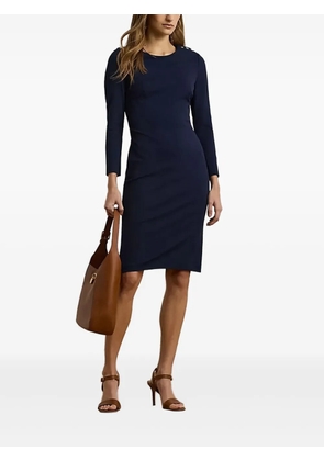 Lauren Ralph Lauren button-detail midi dress - Blue