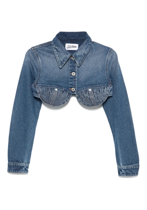 Jean Paul Gaultier Conical cropped jacket - Blue