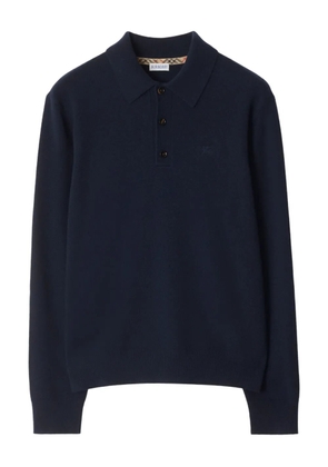 Burberry cashmere-blend polo shirt - Blue