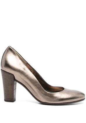 Del Carlo 80mm metallic pumps - Gold