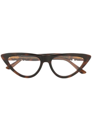 Jimmy Choo Eyewear oversize arm logo glasses - Brown
