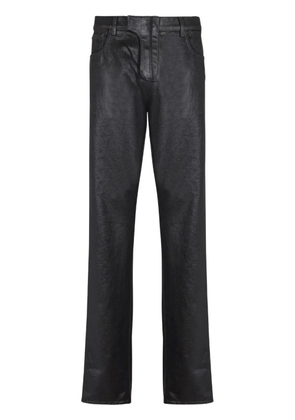 Balmain logo patch trousers - Black