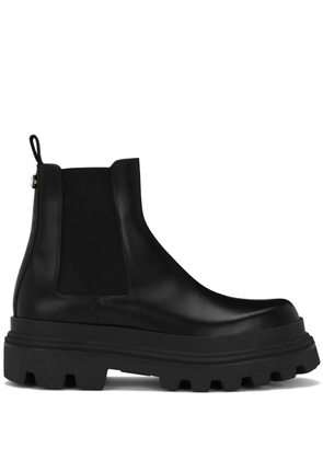 Dolce & Gabbana brushed leather Chelsea boots - Black