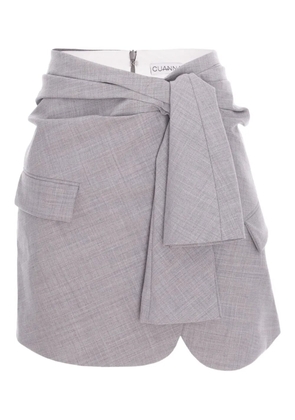CuAnna WANDA tie-detail mini skirt - Grey