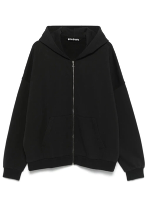 Palm Angels curved-logo hoodie - Black