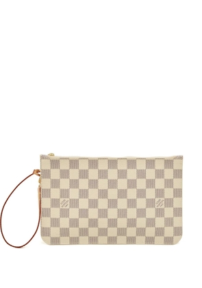 Louis Vuitton Pre-Owned Neverfull checked pouch bag - Neutrals