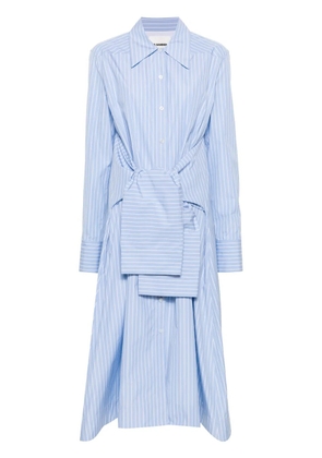 Jil Sander striped midi dress - Blue
