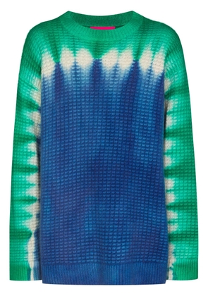 The Elder Statesman Daybreak tie-dye waffle jumper - Blue