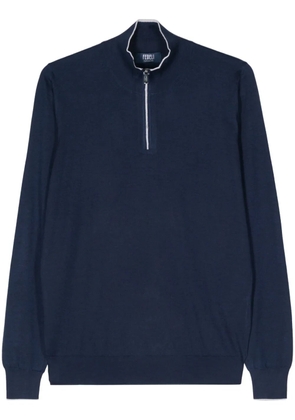 Fedeli cashmere-silk blend fine-knit jumper - Blue