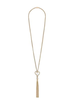 Genny heart and tassel-pendant necklace - Gold