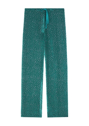 DRIES VAN NOTEN elasticated polka-dot trousers - Blue
