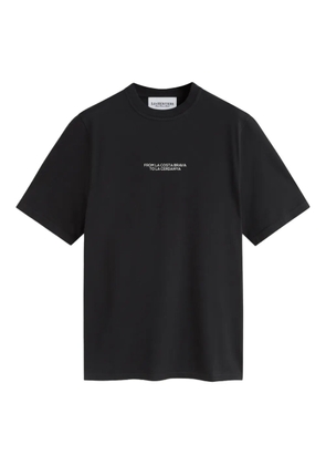 LES HÉRITIERS text print T-shirt - Black