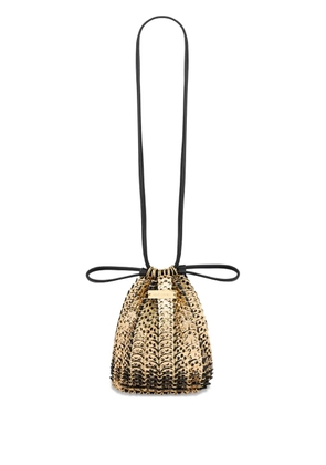Rabanne iconic discs bucket flip bag - Black