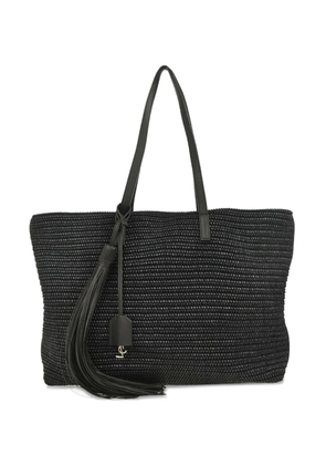 Saint Laurent Pre-Owned 2018 raffia tote bag - Black