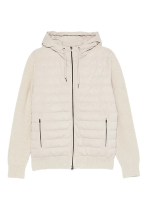 Herno quilted hooded jacket - Neutrals