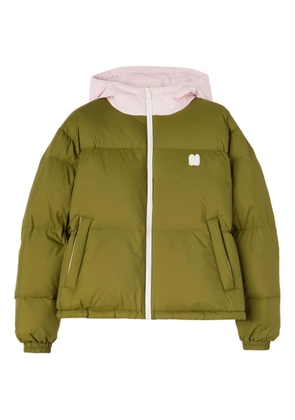 MSGM logo-detail puffer jacket - Green