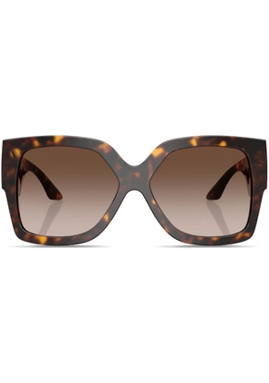 Versace Eyewear Medusa-plaque oversized-frame sunglasses - Brown