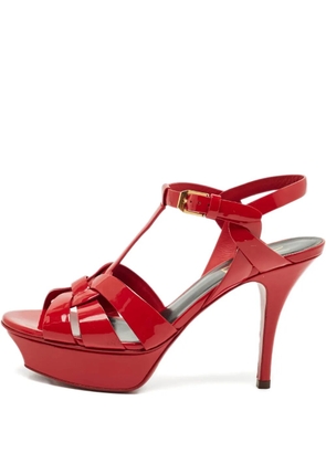 Saint Laurent Pre-Owned Tribute platform sandals - Red