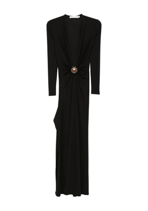 Christopher Esber stone-embellished long-sleeve dress - Black