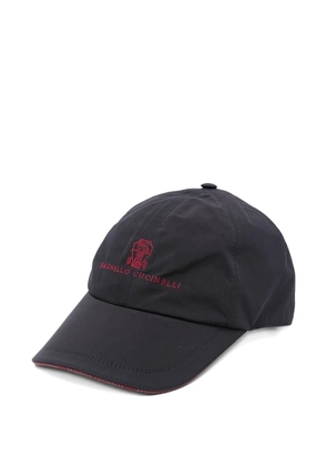 Brunello Cucinelli logo-embroidered baseball cap - Blue