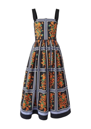 Carolina Herrera floral-print midi dress - Black
