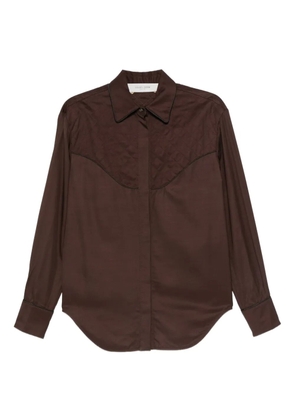 Golden Goose quilted-yoke shirt - Brown