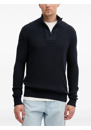 GUESS USA half-zip ribbed sweater - Black