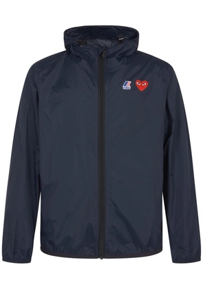 Comme Des Garçons Play x K-Way hooded lightweight jacket - Blue
