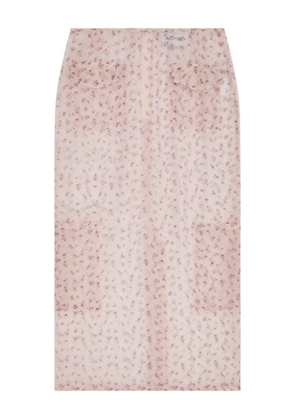 ALFIE Valletta rose-print midi skirt - Pink