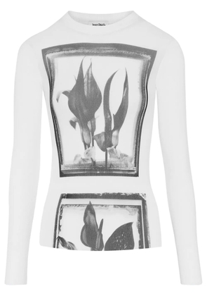 Jean Paul Gaultier Flowers Cadres top - White