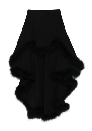 Mugler trimmed asymmetric skirt - Black