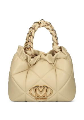 Love Moschino quilted bucket bag - Neutrals