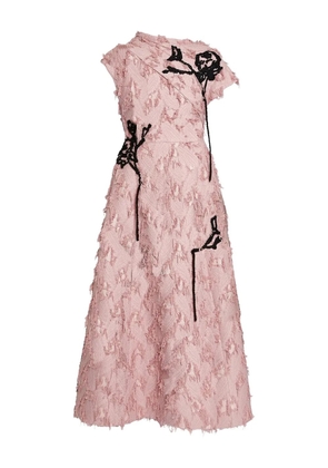 ERDEM asymmetric fringed dress - Pink