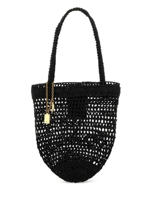 Chloé small Summer Banana shopping raffia beach bag - Black