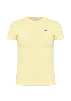Lacoste ribbed logo T-shirt - Yellow