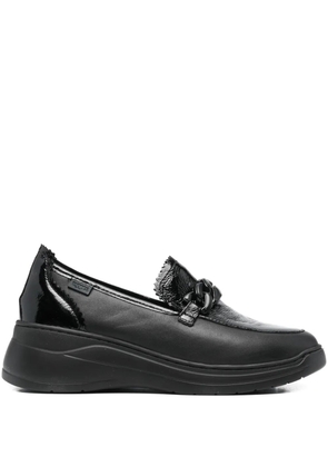 MELLUSO chain-embellishment loafers - Black